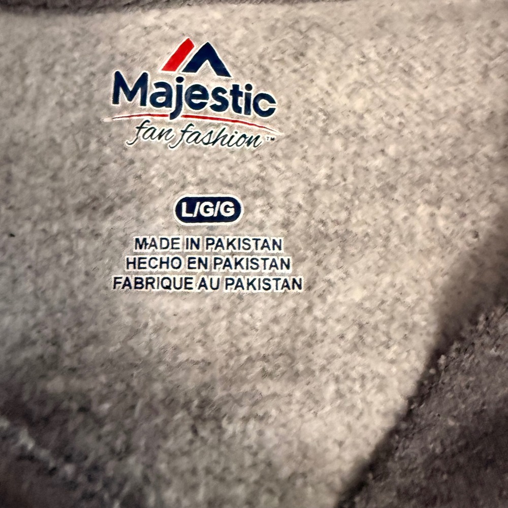 Majestic Chicago Cubs 2016 World Series Champions Hoodie V Neck Gray Size Large - Picture 6 of 9